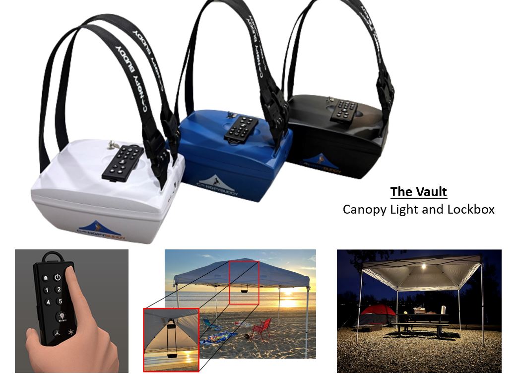 The Vault - Canopy Light | Best Beach Lock Box For Beachgoers & Campers - Portable Safe