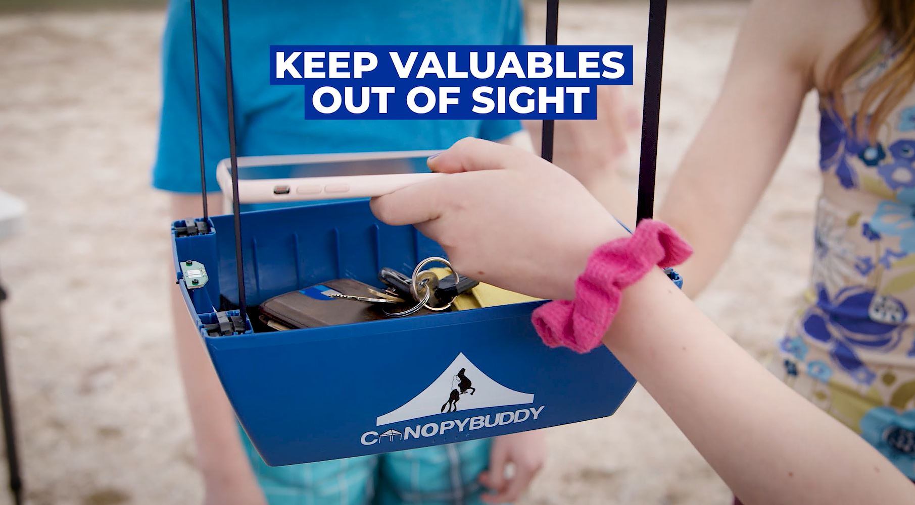 Keep your valuables safe on the beach with TheVault by Canopy Buddy